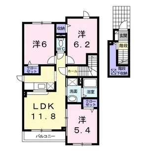 イルミオI【2階】の間取り