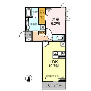 ボンヌール・ミライ【3階】の間取り