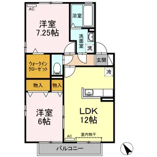 レアルウィルモア【2階】の間取り