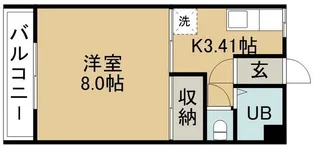 ビューハイム中央【4階】の間取り