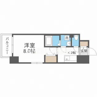 LOWLANDS西天満【9階】の間取り