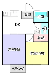 フットヒル成田【1階】の間取り