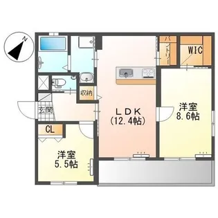 マンション ハイビスカス【1階】の間取り