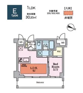 ヴィスタコート幡ヶ谷【2階】の間取り