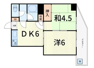 三洋ガーデン【5階】の間取り
