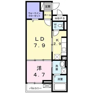 アペックス大道【1階】の間取り