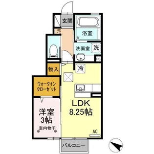 アバンサール【1階】の間取り