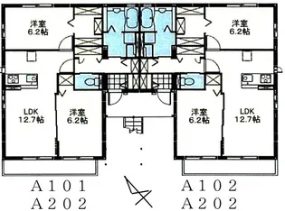 メルヴェイユA【1階】の間取り