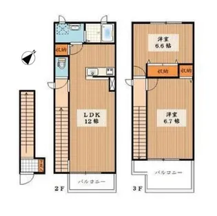 サンライズ東領家の間取り