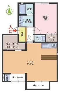 メゾン・ド・シャンポール B棟【2階】の間取り