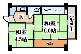 ビレッジハウス春日I【3階】の間取り