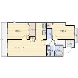 GREEN FOREST藤が丘(旧ヴィエント朝日が丘)【2階】の間取り