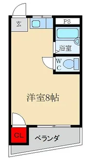 シャンテー甲斐田【1階】の間取り