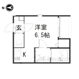 ハーモニーテラス納所北城堀【2階】の間取り