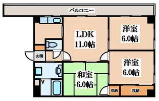 グランドシャトー山本【1階】の間取り