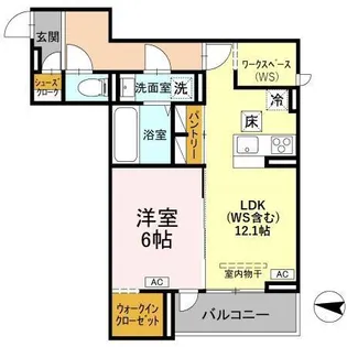 ソレイユ・イースト【1階】の間取り