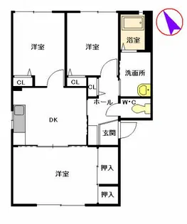 フレグランス長野 B棟【1階】の間取り