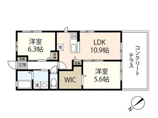 MaisonBlanche A棟【1階】の間取り