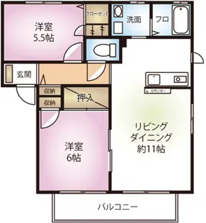 エスポワール A【2階】の間取り