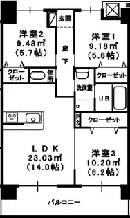 ヴィラージュエクセラン【5階】の間取り