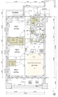 プレシス東京湊ザ・レジデンス【2階】の間取り