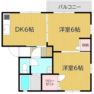 ディアス伏見【1階】の間取り