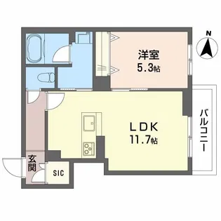 シャーメゾン南白土【2階】の間取り