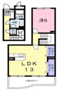 クレモナ山手【6階】の間取り