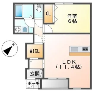 愛知県大府市横根町寺田【アパート】の間取り