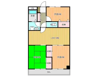 アルカザーレ国分西【5階】の間取り
