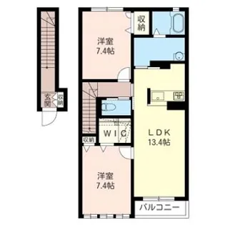 シャーメゾン ルボア【2階】の間取り