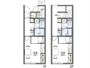 レオパレスセレッソ静波【2階】の間取り