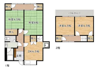 大阪府豊中市豊南町東4【一戸建】の間取り