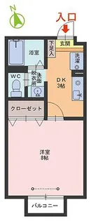 ラ・ノーチェ B棟【1階】の間取り