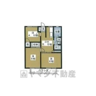 フラワーハイツ【2階】の間取り