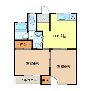 ハイツ光 2【1階】の間取り