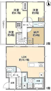 埼玉県さいたま市岩槻区宮町2【一戸建】の間取り