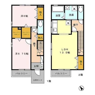 スクウェア・ヒル Cの間取り