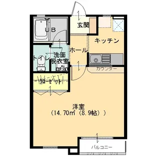 ロイヤルフラット【2階】の間取り