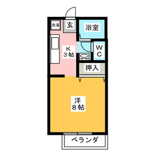 MNハイツA棟【2階】の間取り