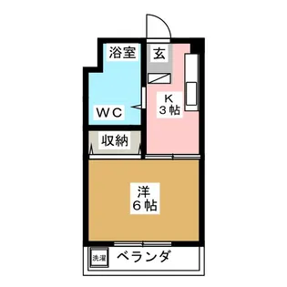平和コーポ【4階】の間取り