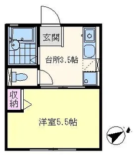 シティハイム光1番館【2階】の間取り