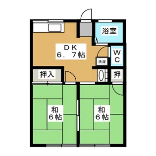 シティハイム土岐【1階】の間取り