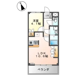 広島県福山市曙町6【アパート】の間取り