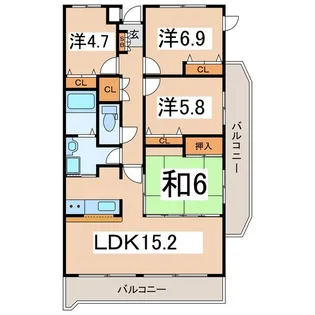 ラフィーネ甲府【2階】の間取り