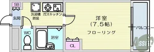 コモードカルム河原町【4階】の間取り