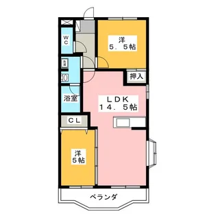 サンメイプル徳倉【2階】の間取り