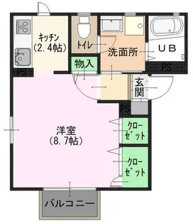 エクセルハイツ横浜III【1階】の間取り