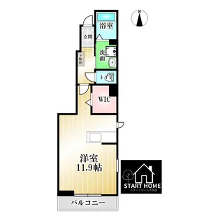 1Rの間取り画像