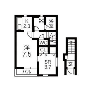 KINGDOMII【2階】の間取り